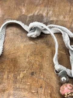 Rare Bird- Circular Pink Quartz and Pearls Necklace