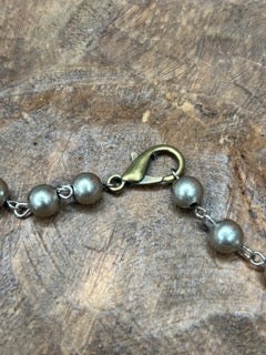 German Silver Coral and Turquoise Necklace