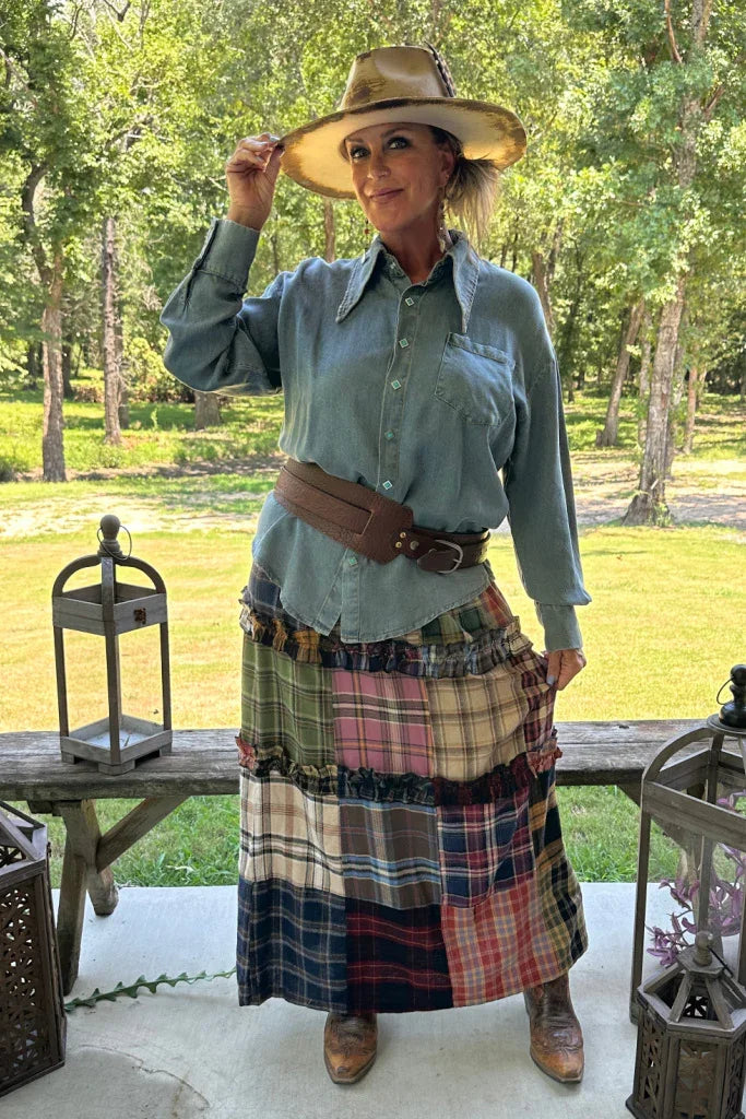 Jaded Gypsy- Plaid To Meet You Skirt