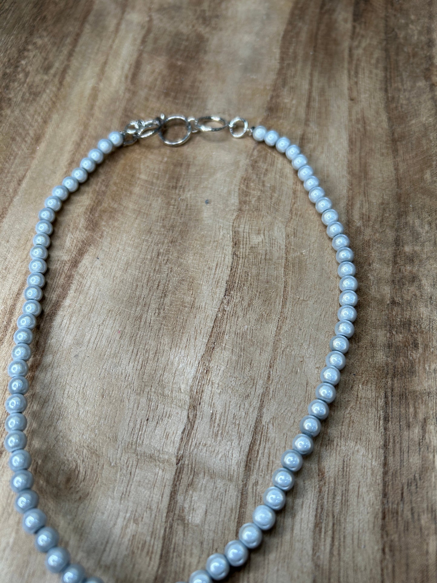 Sandra Ling Designs- Silver Rhinestone Crown Necklace