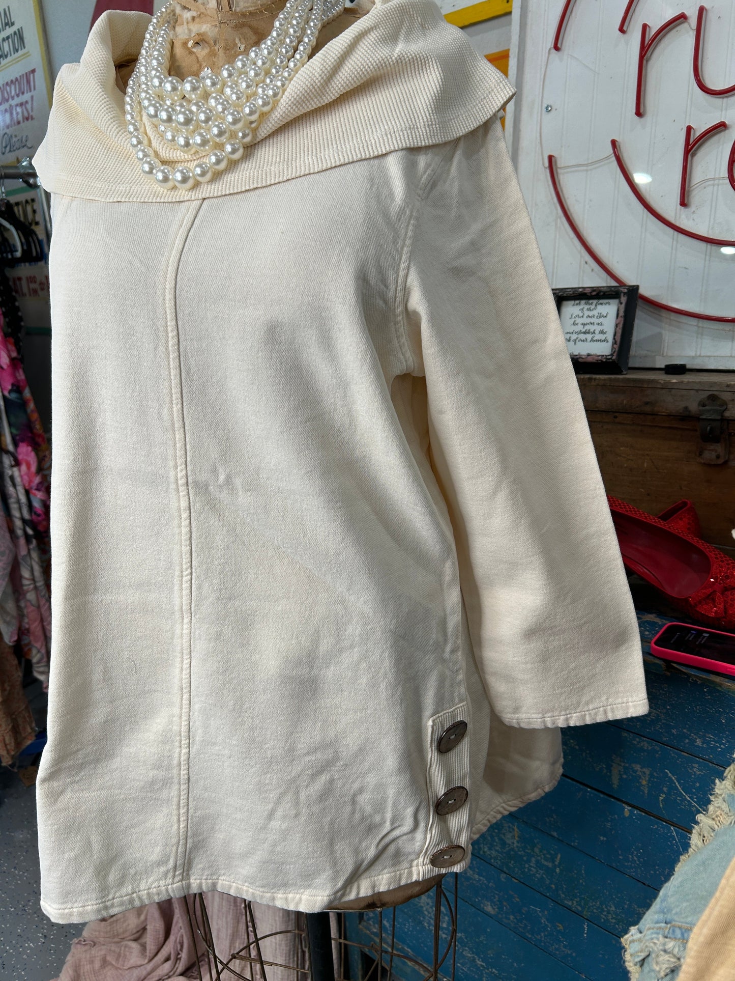 Cowl Neck Top (Vanilla)