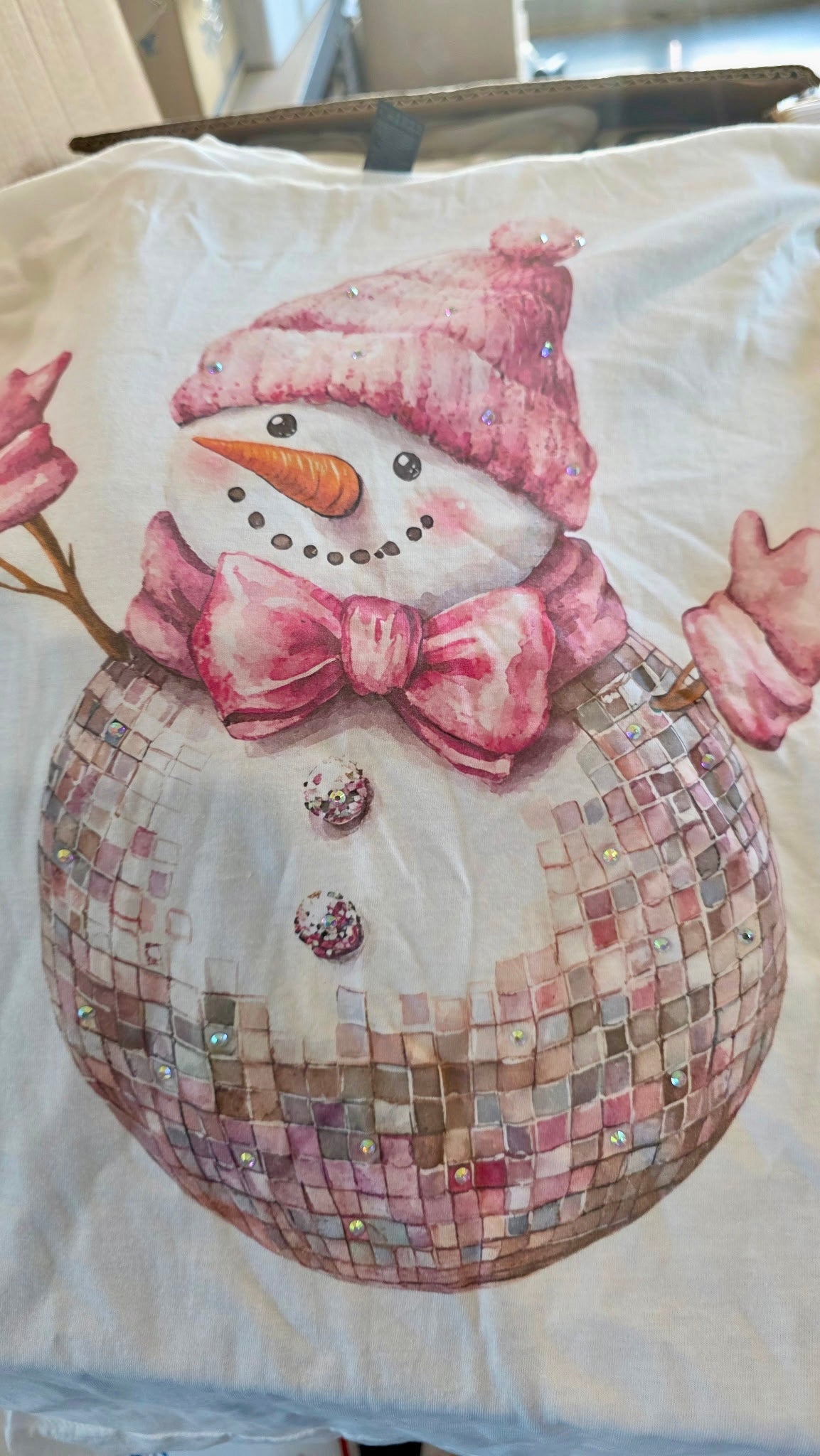 Sparkly Disco Snowman Tee