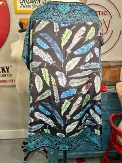 FINAL SALE Rare Bird- Silk Feathers Overlay/Arm Cover
