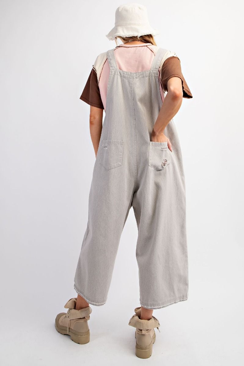 Easel- Washed Twill Overalls (Stone)