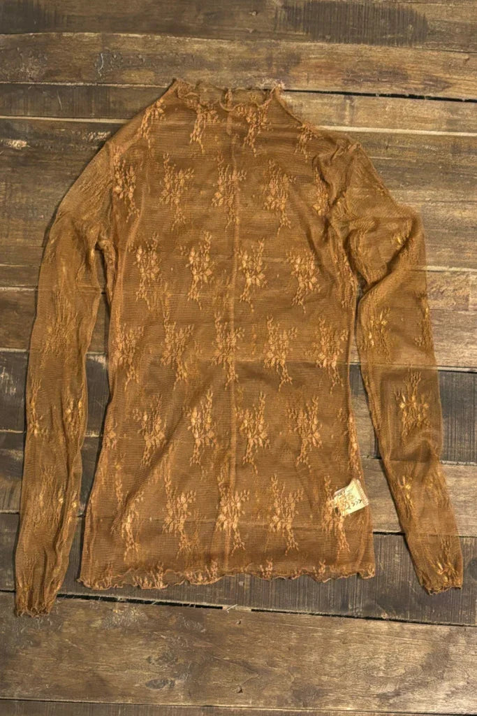 Jaded Gypsy-Trellis Vines Lace Top (Golden)
