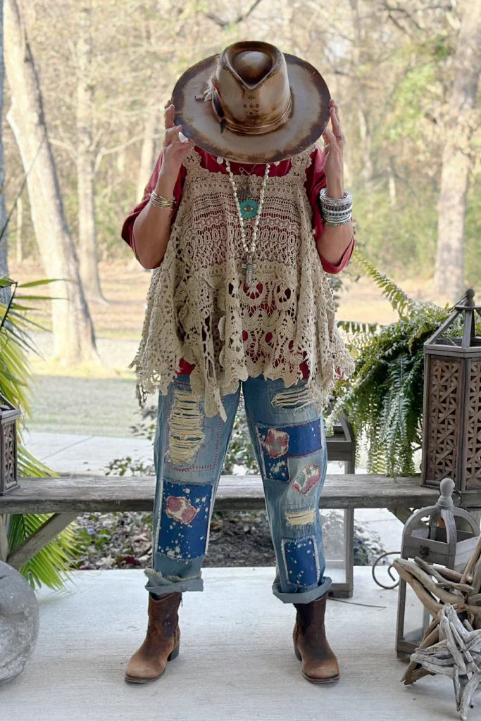 Jaded Gypsy- Garden Splatter Jeans *Final Sale*
