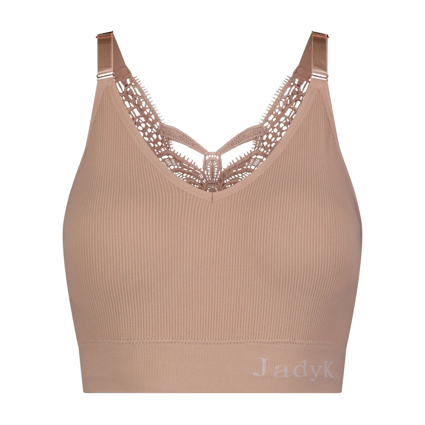 JadyK- Jules Ribbed Crochet Bralette (Nude)