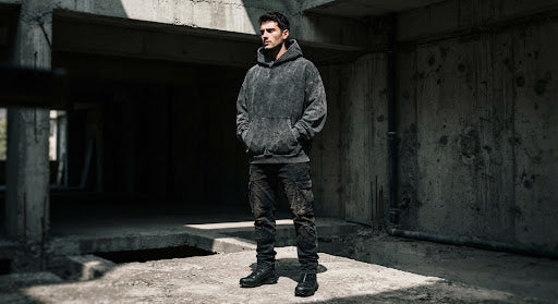 Acid Wash Oversized Hoodie