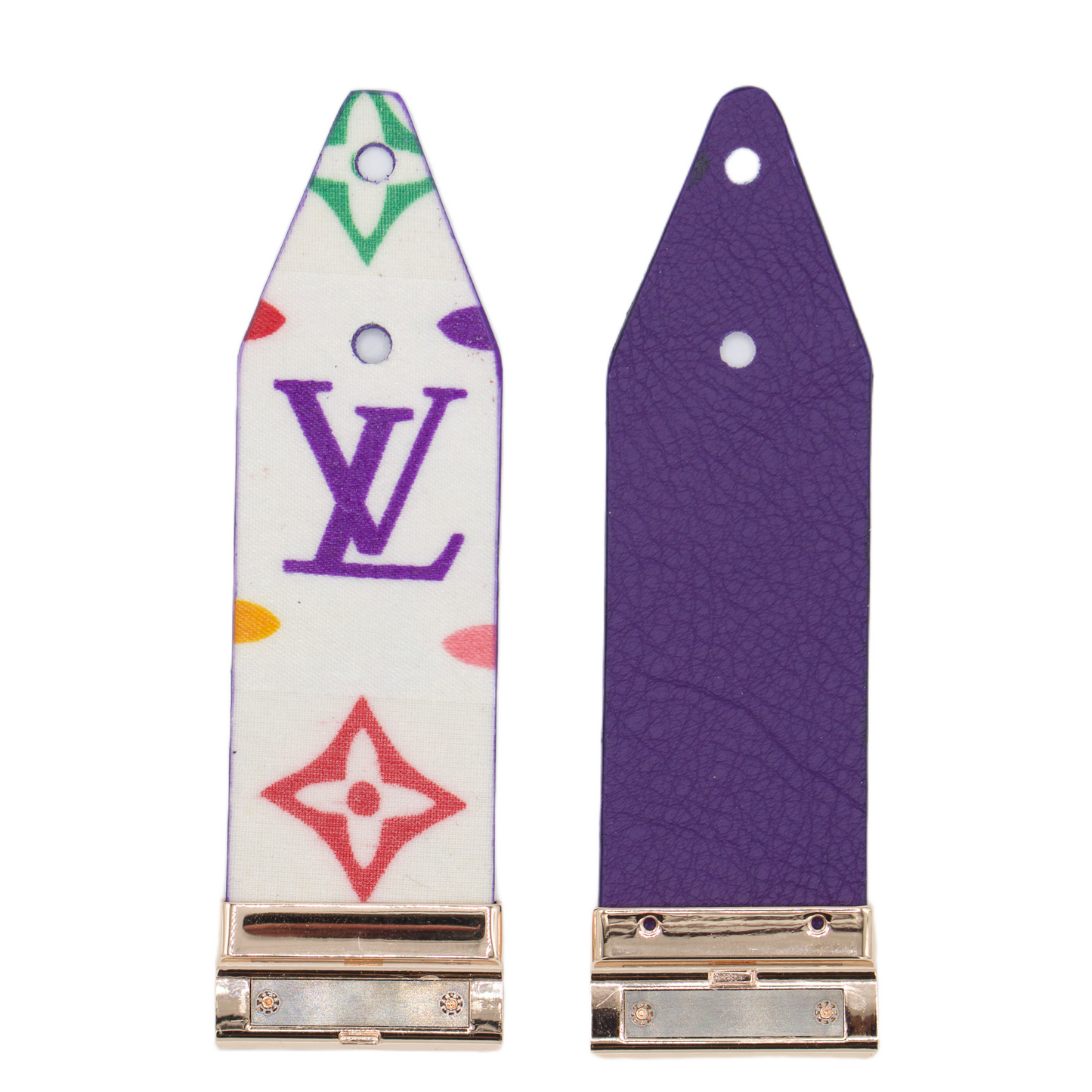 Upcycled LV White Multicolor Watchlet with Logo (All Sizes)