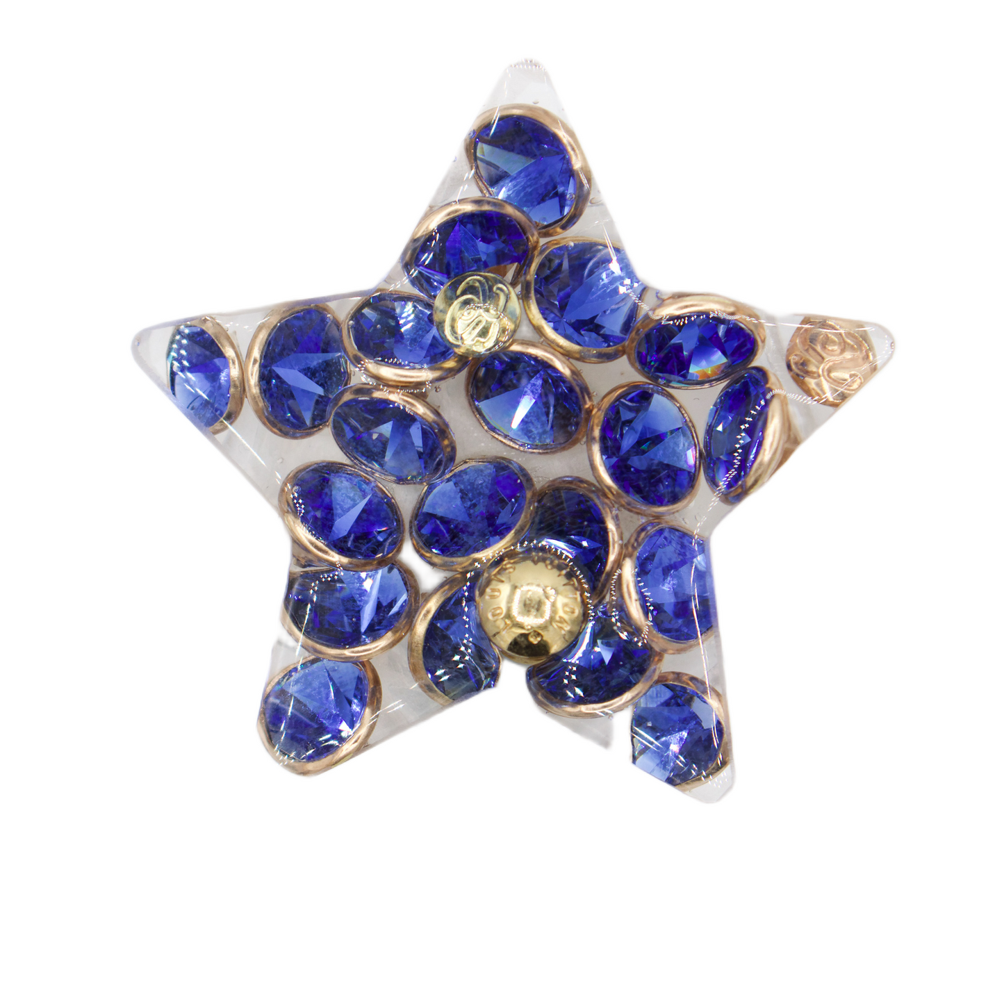 Star Spark*l XL Pop-Socket - Sapphire Crystals with LV Hardware
