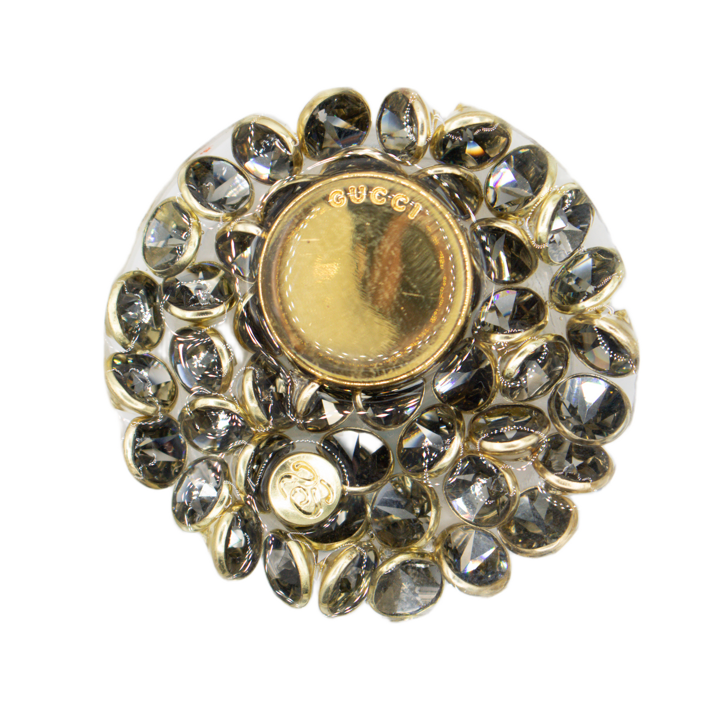 Spark*l XL Pop-Socket - Black Diamond Crystals with Gucci Hardware