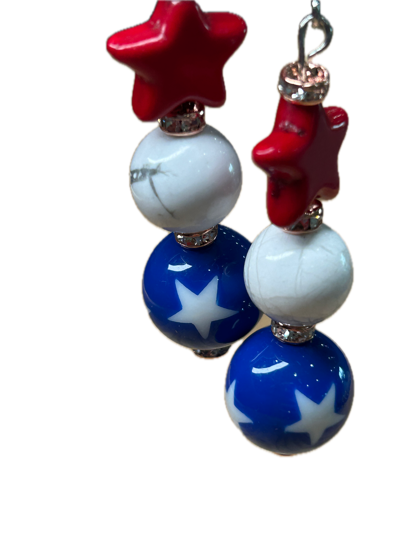 Patriotic Earrings (Eclectic Ruby Red Original)