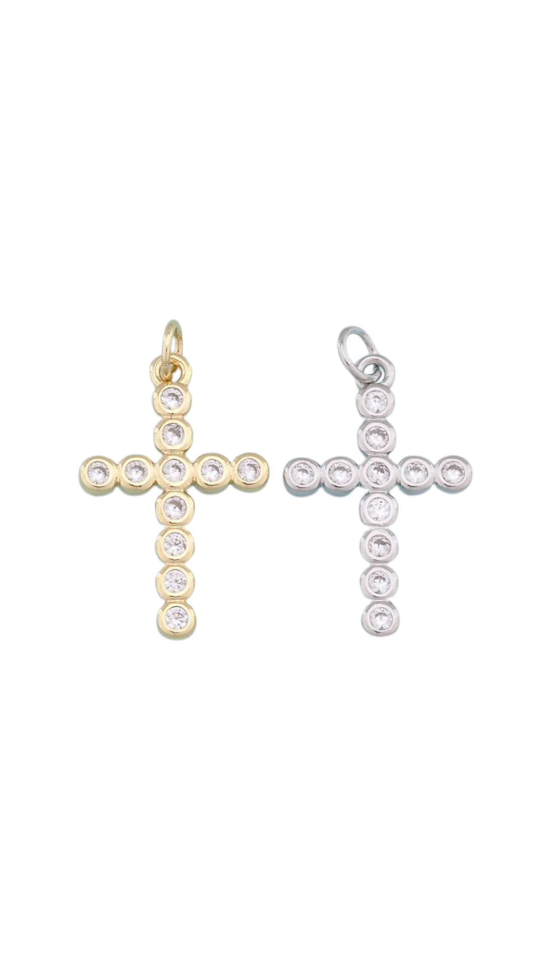 Bubble CZ Cross Add-on Charm *PRE-ORDER