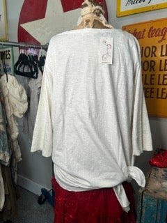 final sale Paper Lace- Long Sleeve US Flag T-Shirt