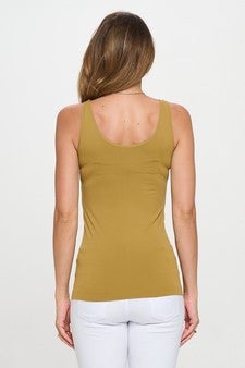 Reversible V or U Neckline Seamless Tank (Wood Thrush)