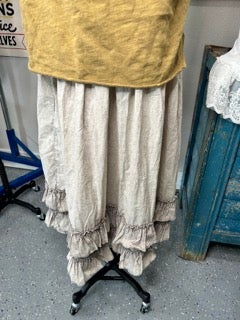 Paper Lace-Ruffle Bottom Skirt (Tye Dye)