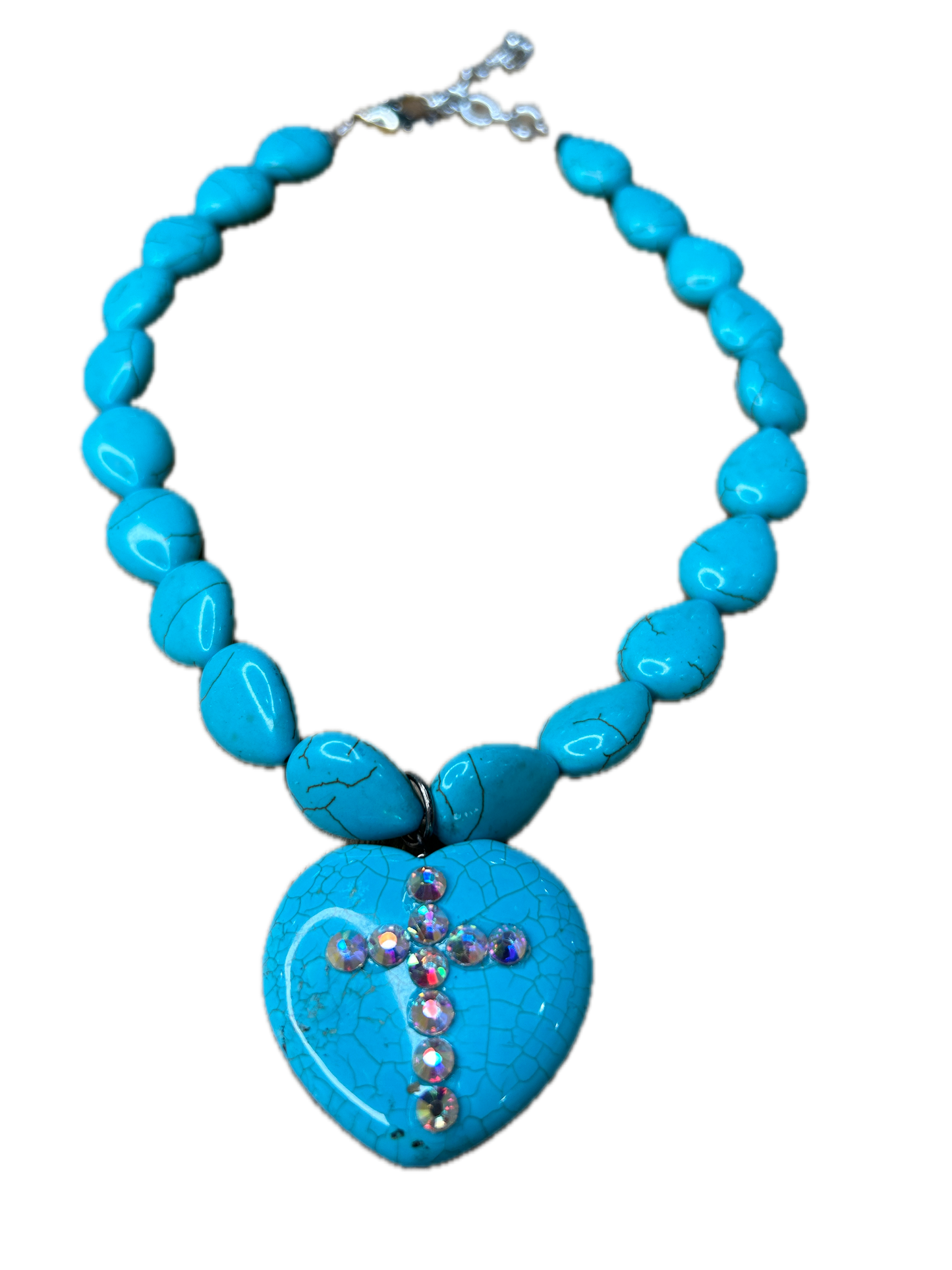 Sandra Ling- Blue Heart Necklace