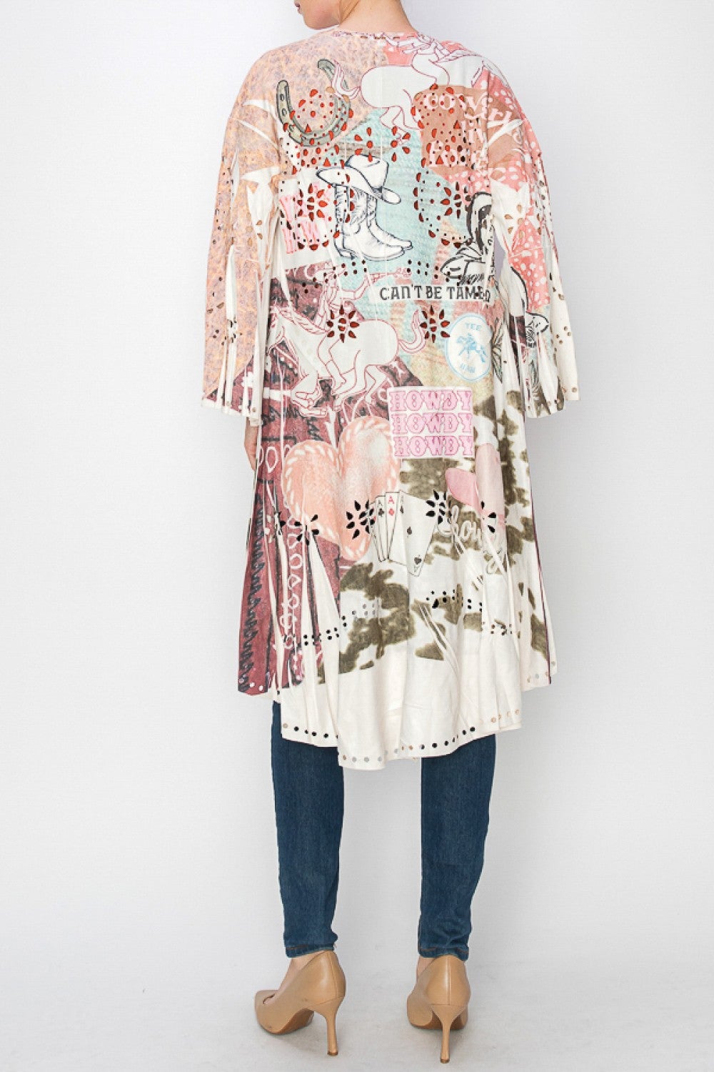 Origami - Faux Suede Fringe Jacket (Howdy)