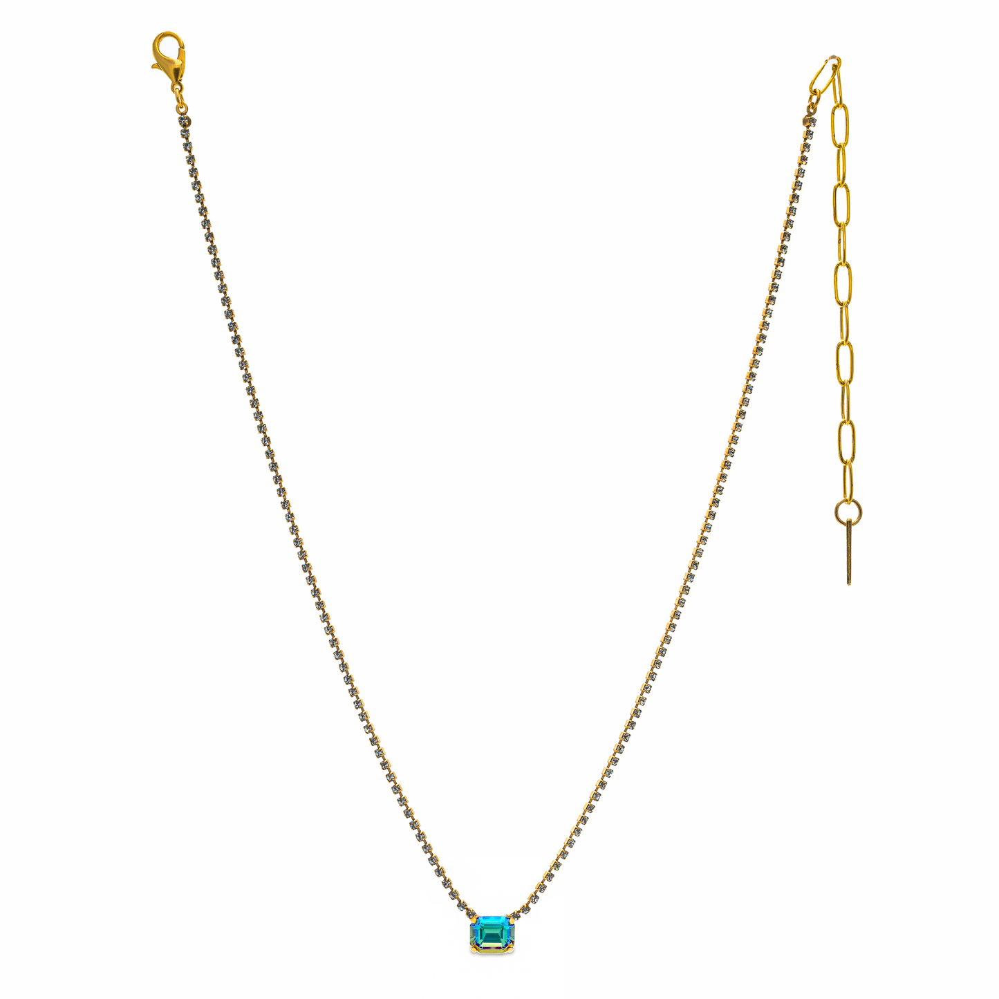 RHYS NECKLACE IN AQUA BOHEMICA CHAMPAGNE (IN STOCK)