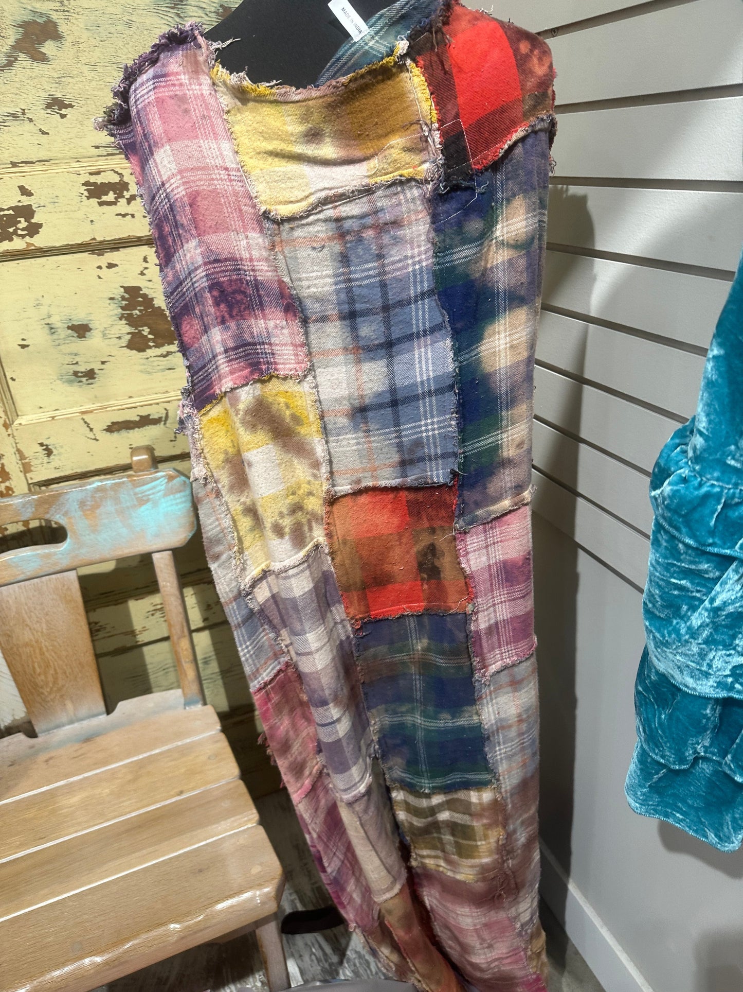A Rare Bird- Distressed Patchwork Duster