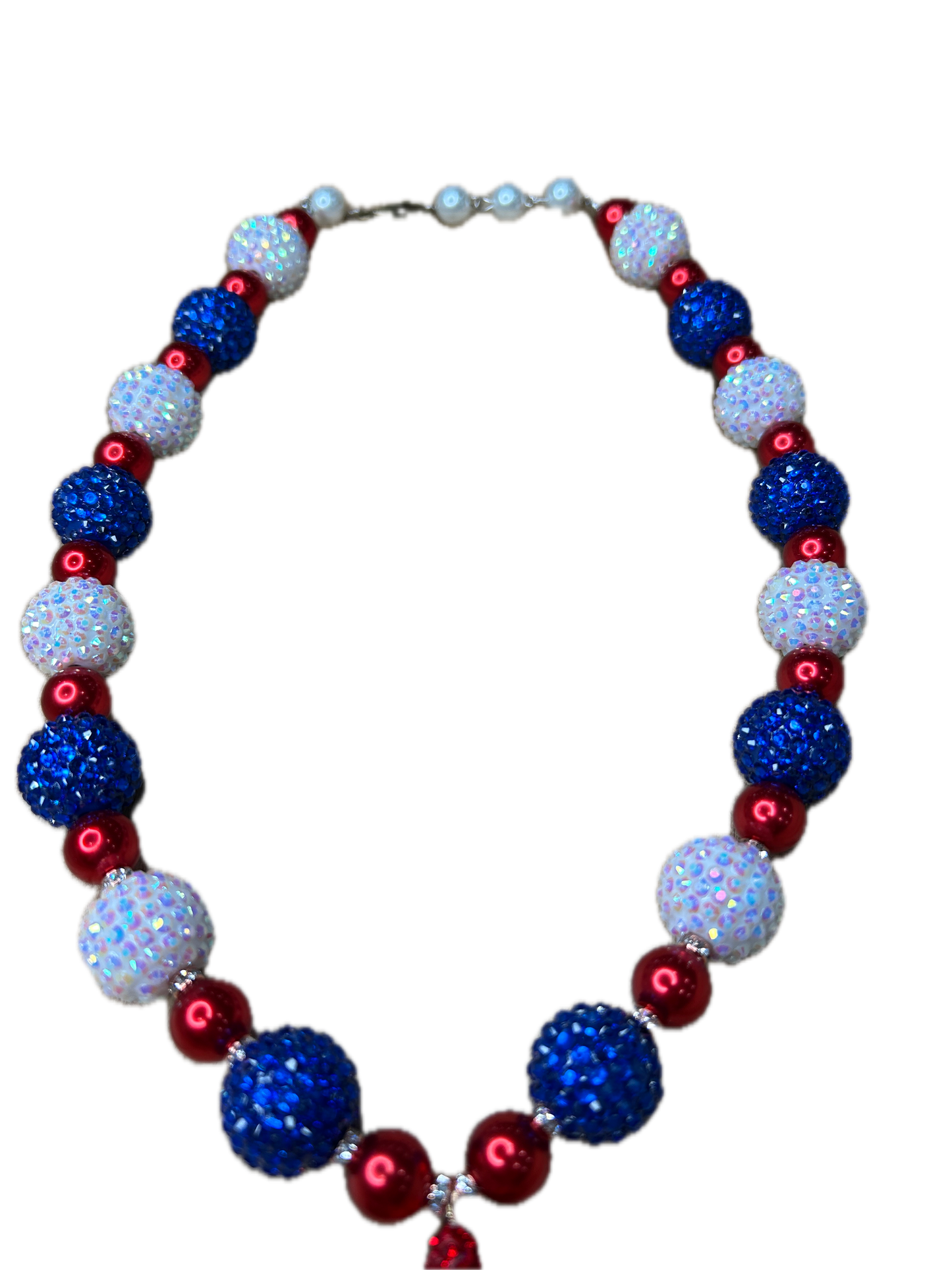 Fourth of July Necklace (Eclectic Ruby Red Original) (Red Star)