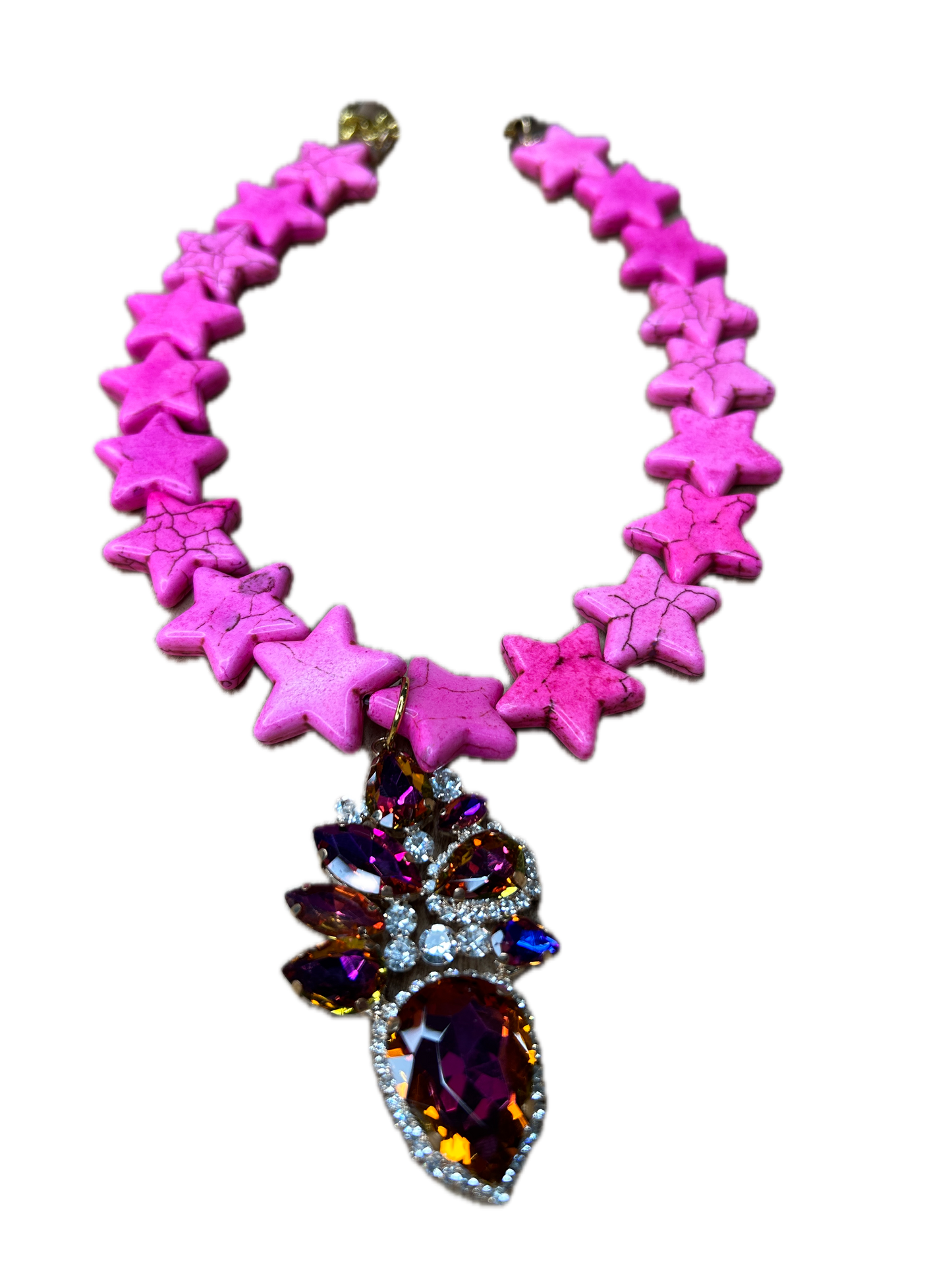 Sandra Ling- Pink Star Necklace