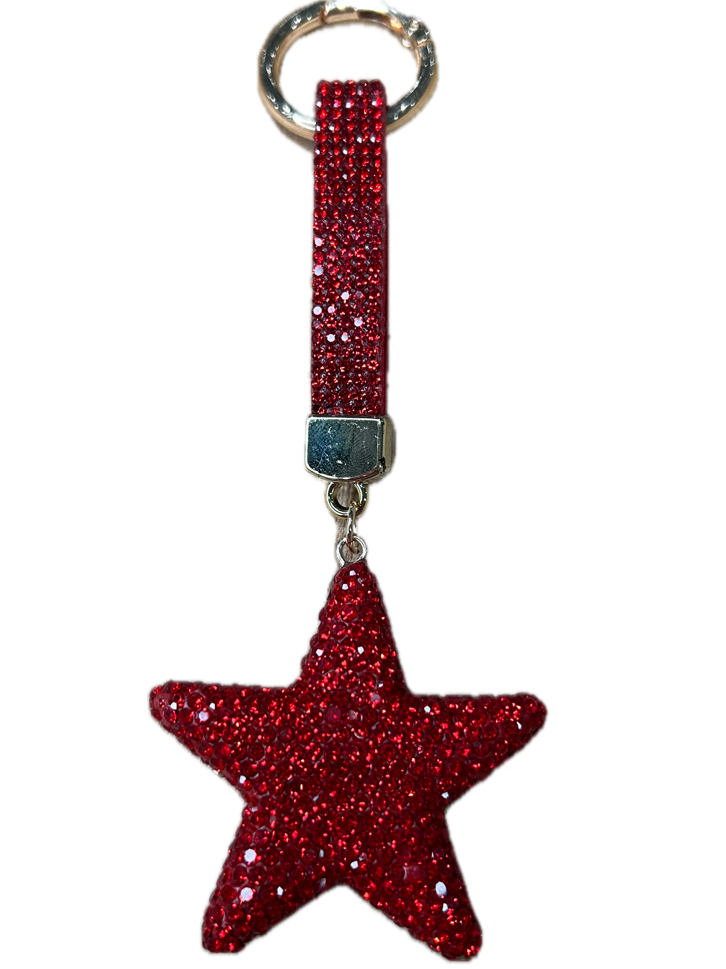 Rhinestone Star Keychain (Red)