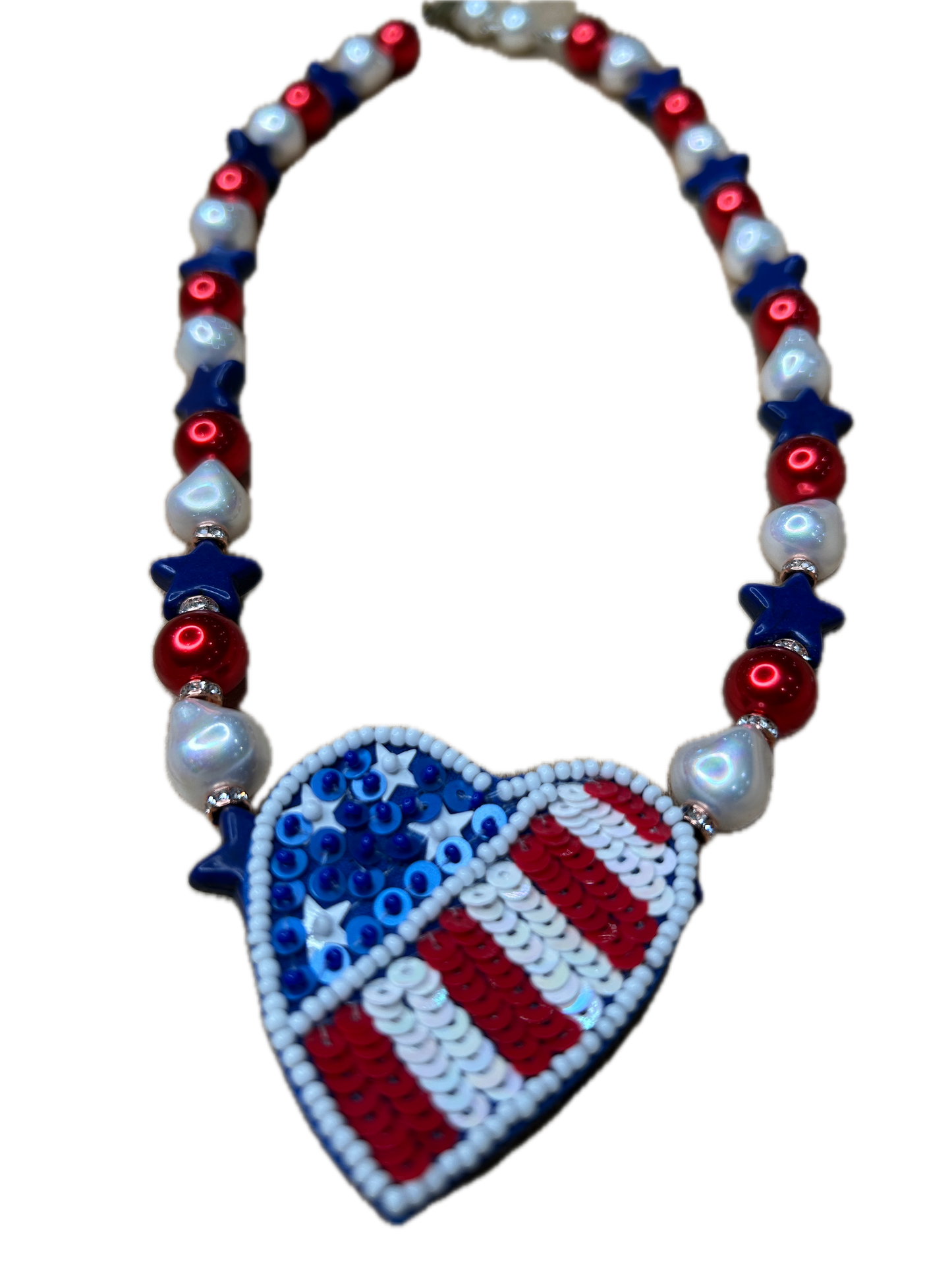 Beatrice Heart of America Necklace (Eclectic Ruby Red Original)