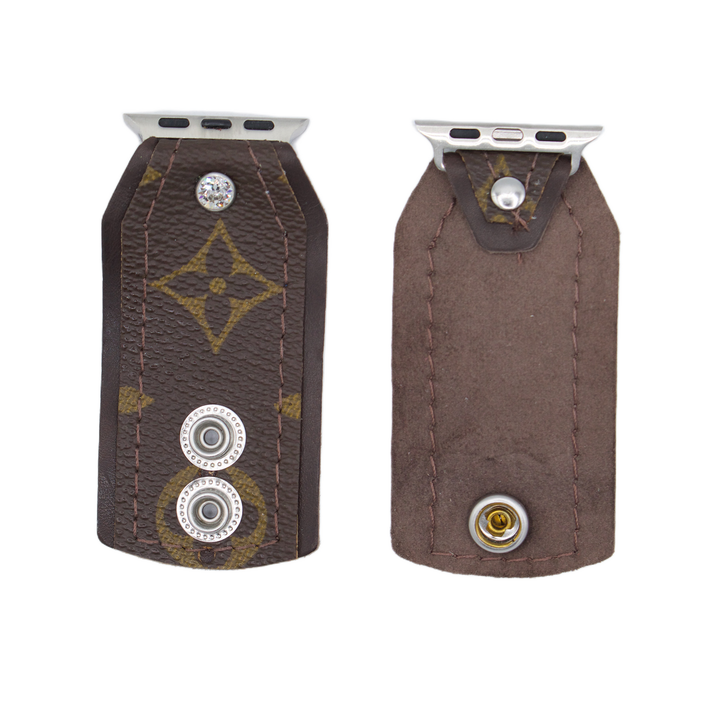 Upcycled LV Monogram Bow Watchband with Logo (Size XXS)