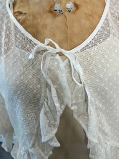 FINAL SALE! Paper Lace- Embroidered Lace Overlay (Cream)