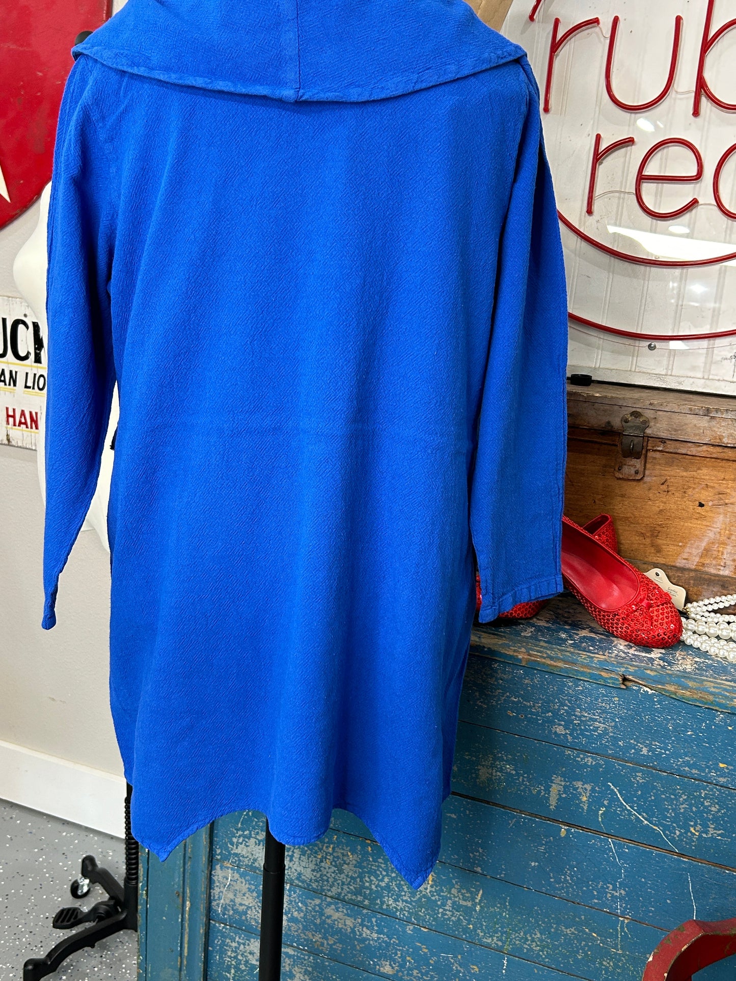 Side Button Top with Fringe Detailing (Royal Blue)