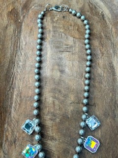 Rhinestone Crystal Charm Necklace