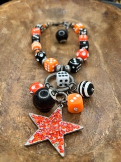 Art by Amy- Dicey Halloween Star Necklace