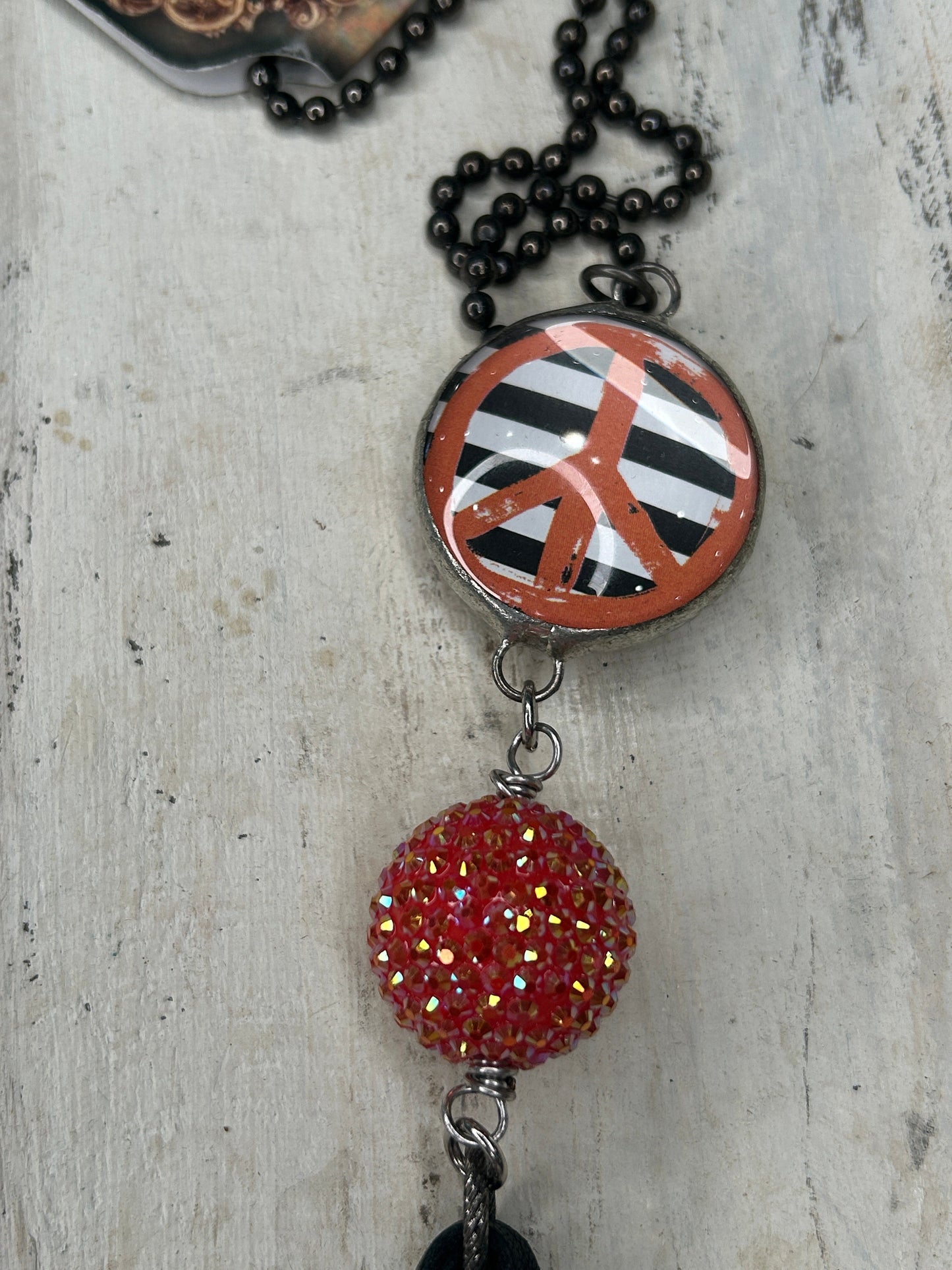 Art By Amy- Soldered Peace Sign Necklace