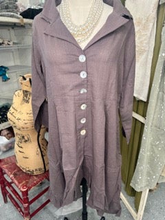 FINAL SALE Paper Lace- High Low Ruffle Jacket (Plum)
