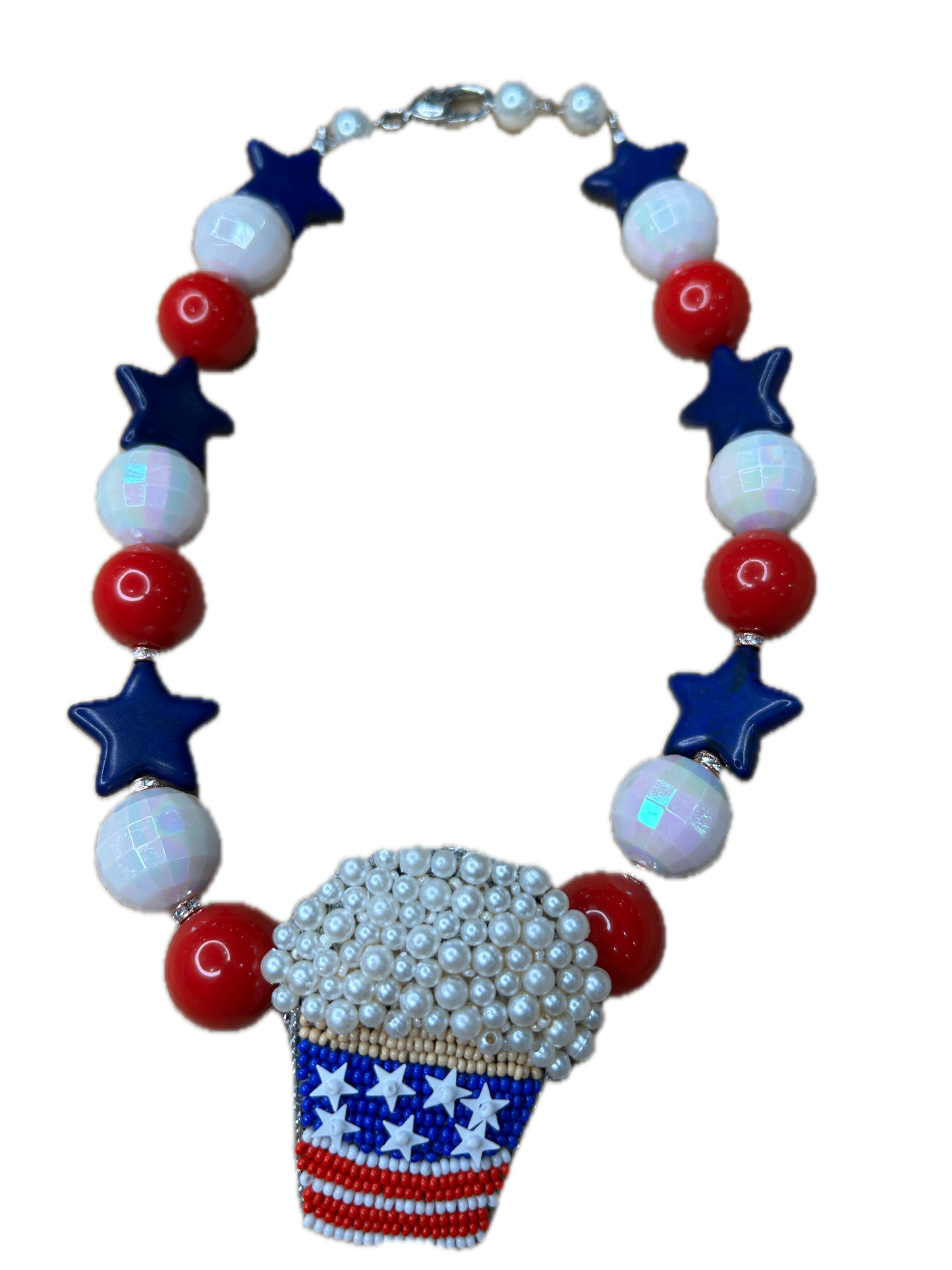 Bubbly America Necklace (Eclectic Ruby Red Original)