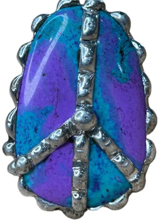 Soldered Mohave Turquoise Peace Ring