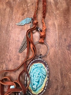 Art By Amy- Native American Chief Necklace A