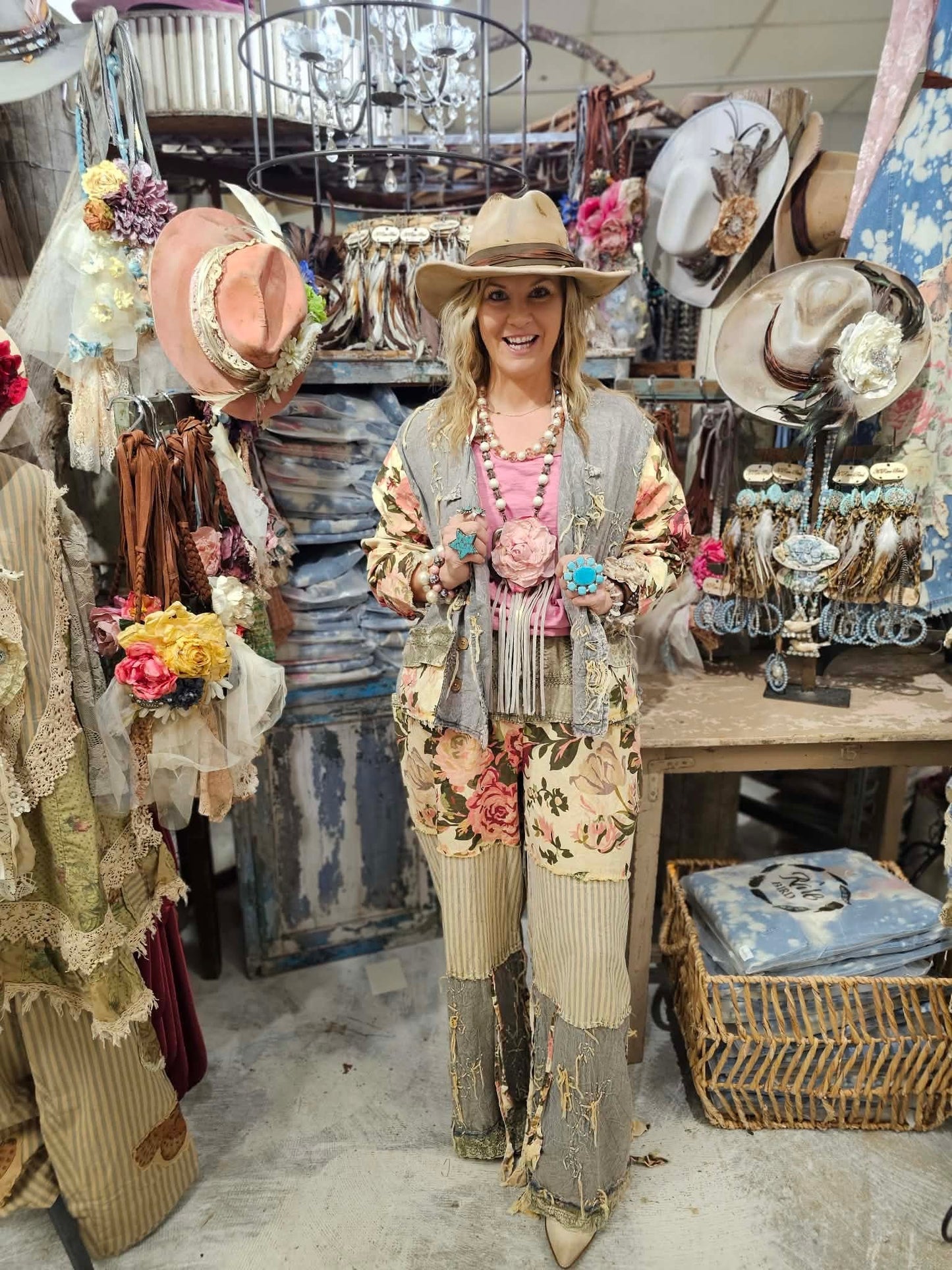 PREORDER A Rare Bird Denim  Floral  Jacket
