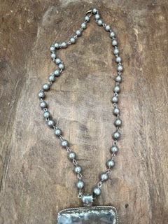 Fire and Ice Resin Necklace B