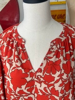 Easel- Half Sleeve Printed Dress (Cinnamon Dough)