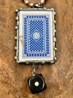Art By Amy- Jack of Spades Card Necklace