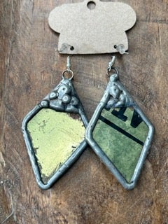 Art by Amy- Groovy Diamond Shaped Earrings
