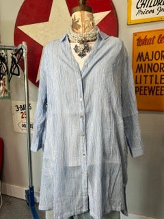 Final sale! Paper Lace-  Button Up (Blue Stripe)