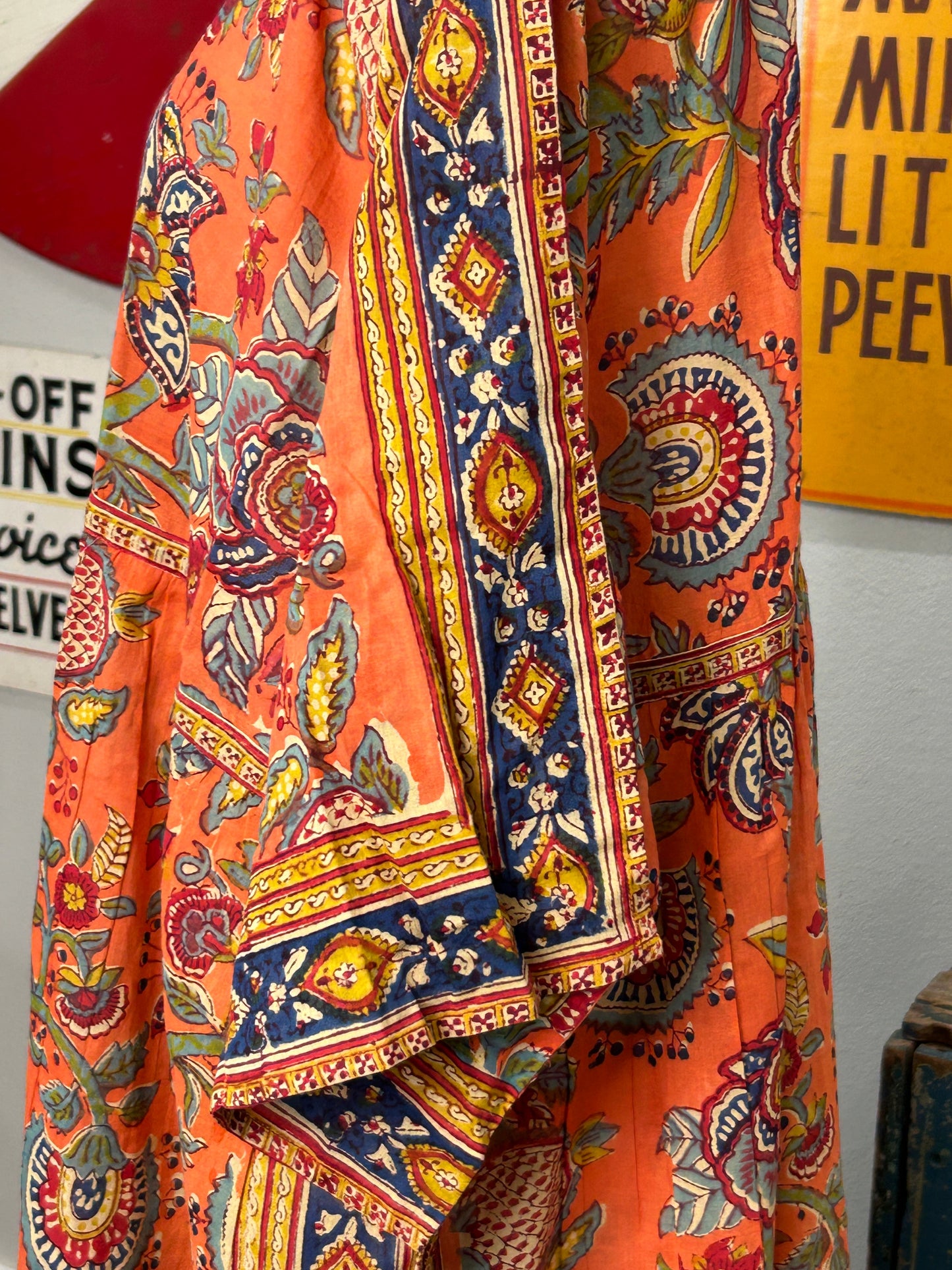 FINAL SALE COLOR ME FALL INDIAN PRINT COTTON DRESS
