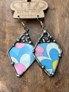 Art by Amy- Groovy Diamond Shaped Earrings