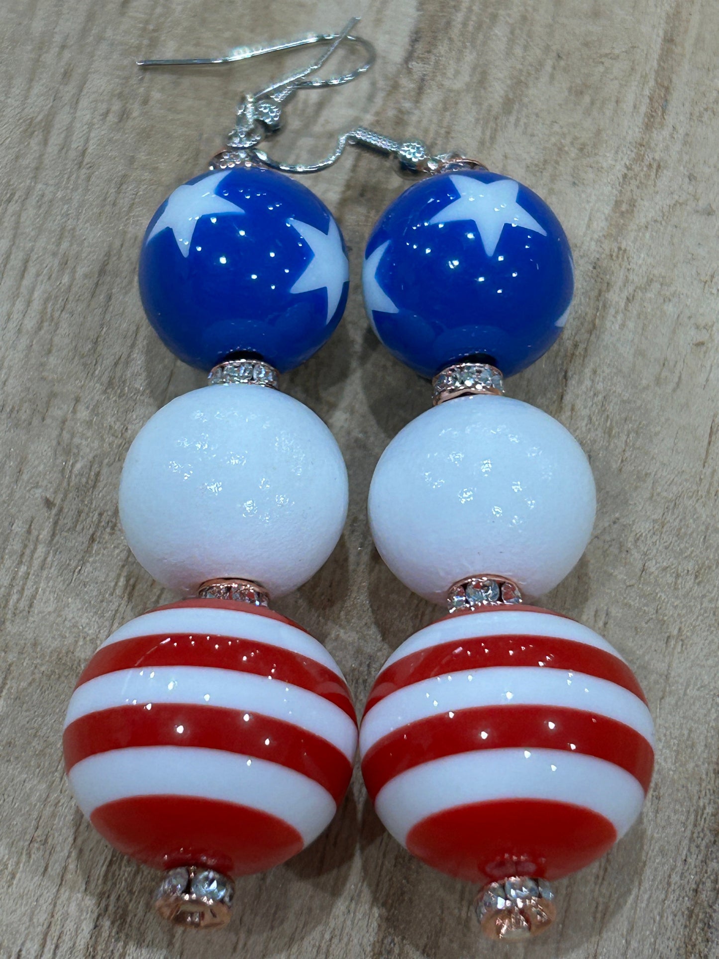 Liberty Star Drop Earrings (Eclectic Ruby Red Original)