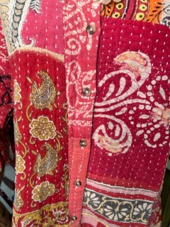 FINAL SALE Paper Lace- Multi-Colored Kantha Tunic/Top (Multi)