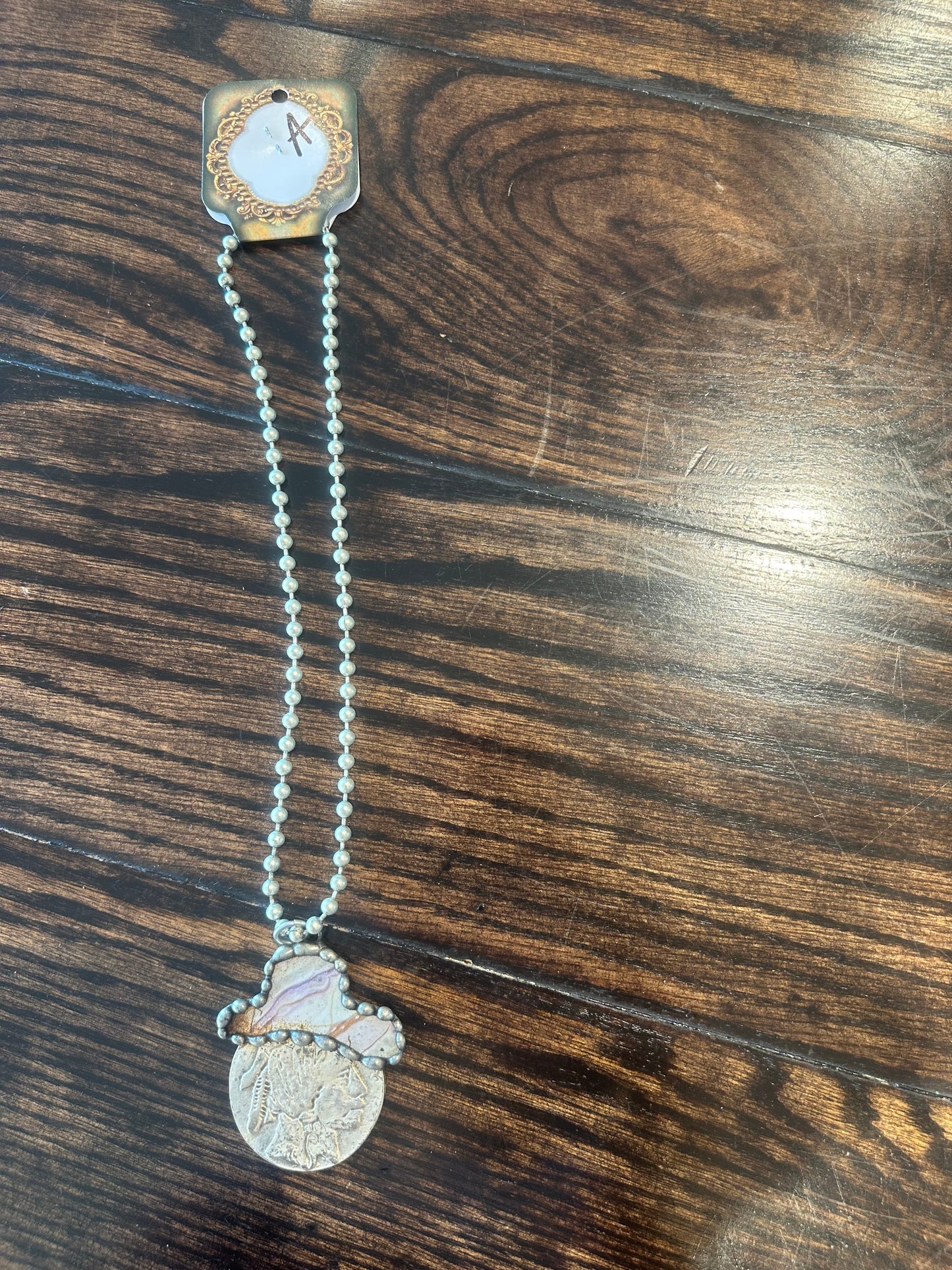 Art by Amy- Indian Buffalo Nickel Necklace (A)