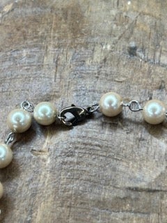 Tibetan Silver Mother of Pearl Flower Necklace